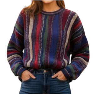 Vintage Golfsmith Coogi Style Multicoloured Wool Blend Sweater Size XL Unisex